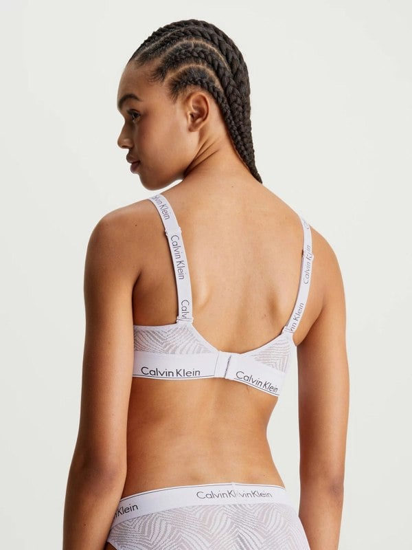 Calvin Klein MODERN LACE Lined Bralette Womens Lavender Blue