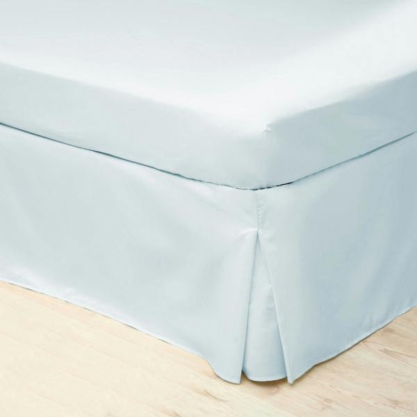 Belledorm Easycare Percale Platform Valance - Duck Egg Blue - 