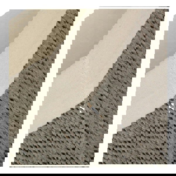 White Cotton Paper Rope Storage Basket with White Cotton Lining