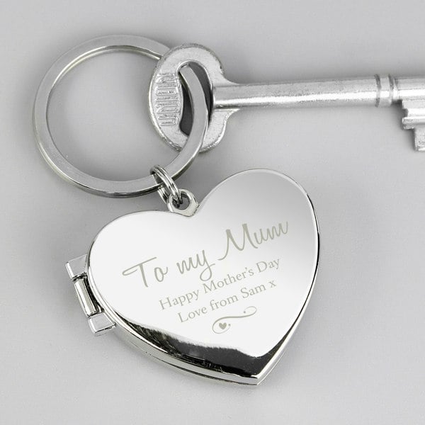 Personalised Memento Company Personalised Swirl Heart Photoframe Keyring