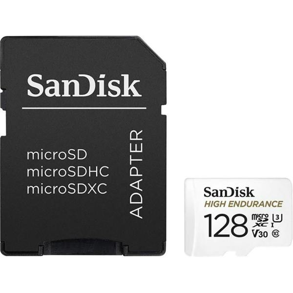 SanDisk High Endurance 100MBs Micro SDXC Card with Adapter 128GB