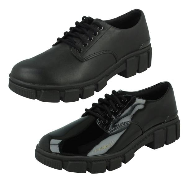 Clarks Girls Clarks Chunky Sole School Shoes Evyn Lace K