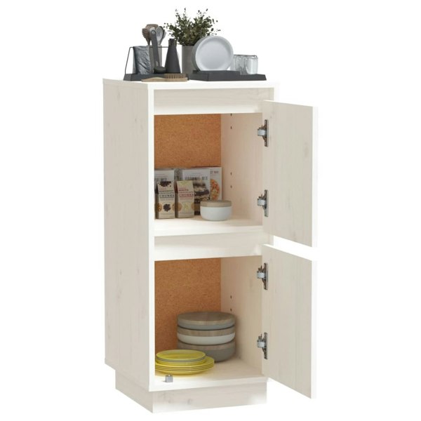 Berkfield Sideboard White 31.5x34x75 cm Solid Wood Pine
