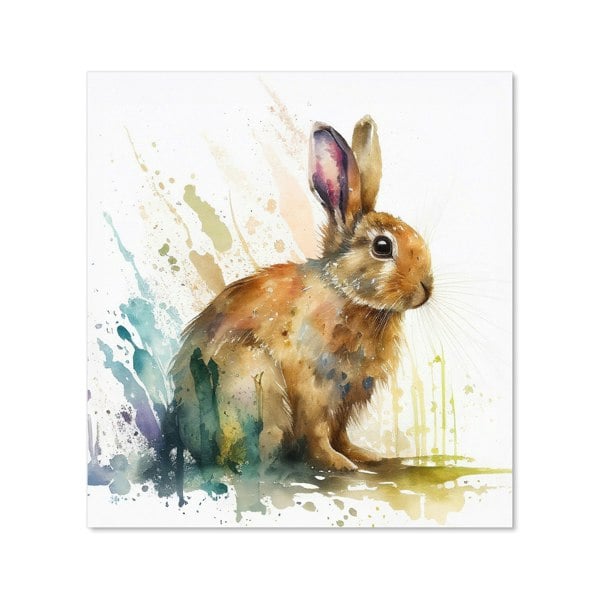 Warren Reed - Designer Rabbit Splash Watercolour Kitchen Splashback