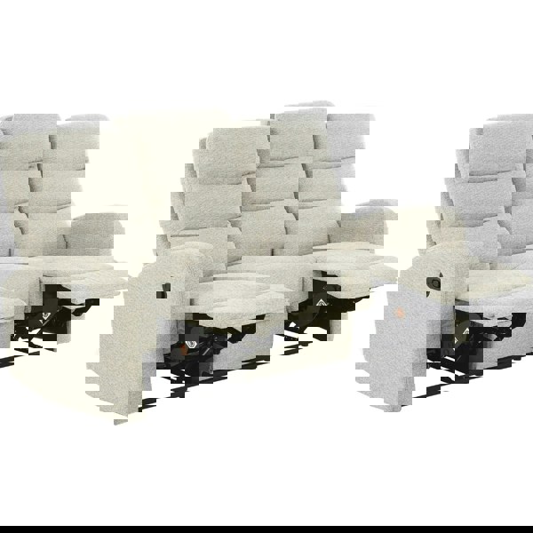 Dorel Home Rena 3‑Seater Manual Recliner Sofa (Natural Fabric)