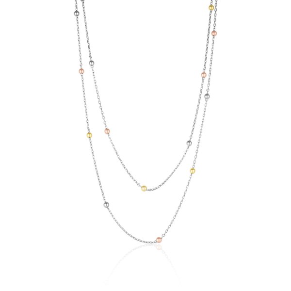 Spero London Dorissa Multicolour Sterling Silver Beaded Double Necklace