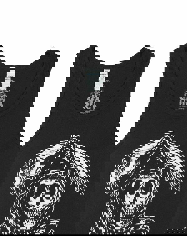 Vanilla Underground Sons of Anarchy Mens Black Reaper Logo Vest