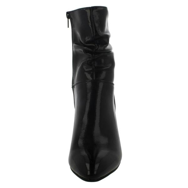 Spot On Ladies Spot On Mid Heel Rouched Ankle Boots F50897