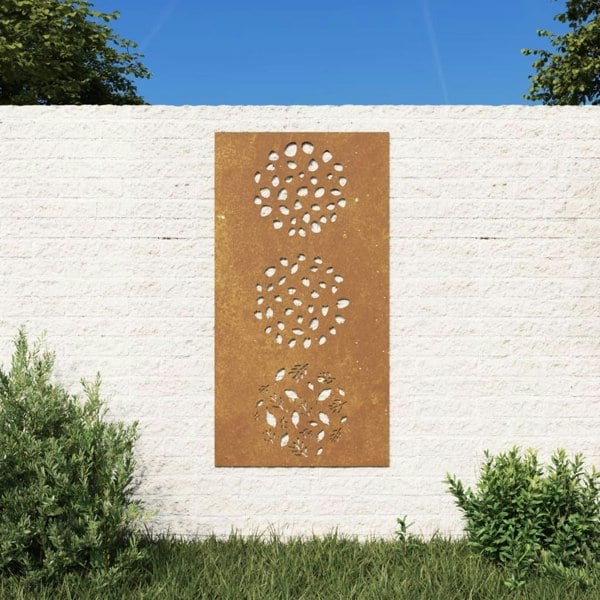 Berkfield Garden Wall Decoration 105x55 cm Corten Steel Leaf Design