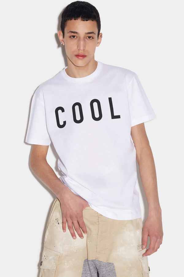 Dsquared2 Cool Print Logo White T-Shirt