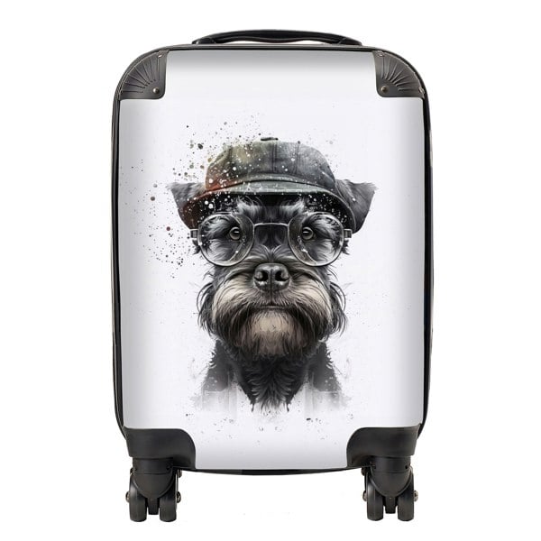 Warren Reed Miniature Schnauzer Dog Splashart Suitcase