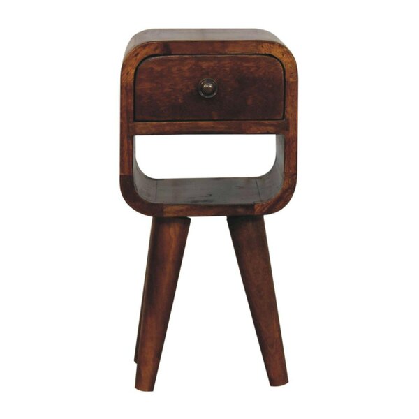 Wyld Haus Cagliari Small Chestnut Curve Lower Bedside Table
