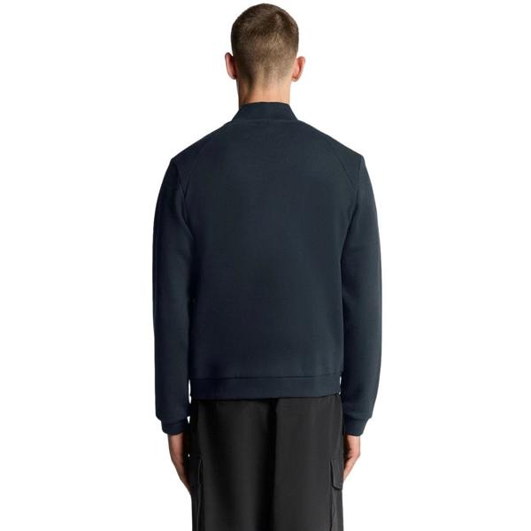 Lyle & Scott Navy Blue Half Raglan Jersey Bomber S