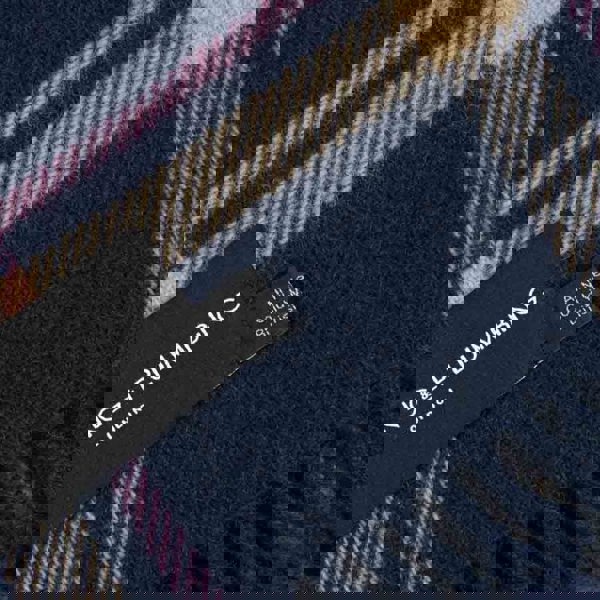 Heating & Plumbing London Evening Tales - Pure New Wool Blanket - Checkmate Navy