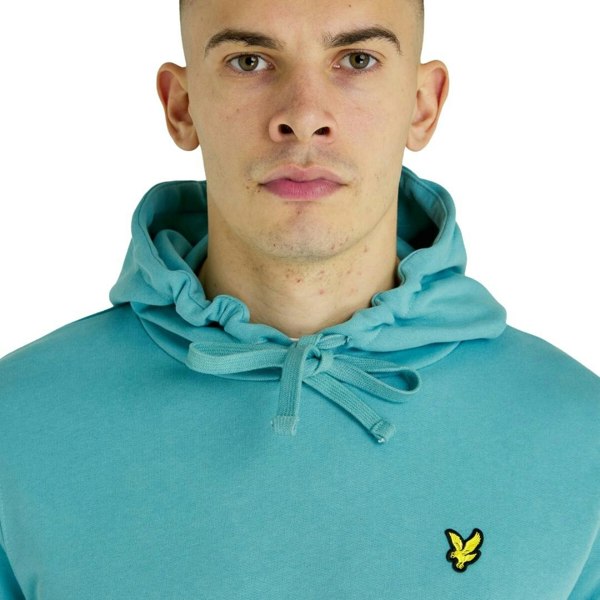 Lyle & Scott Branded Pull-over Hoodie - Alpine Sky