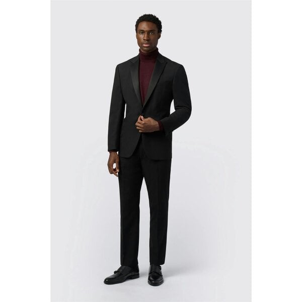 Limehaus Regular Fit Black Dinner Trousers