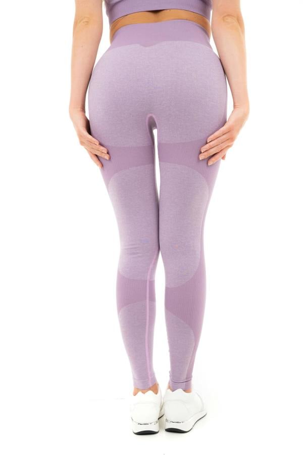 Smart Living Women's Seamless Ribbed Marl Leggings - Plum