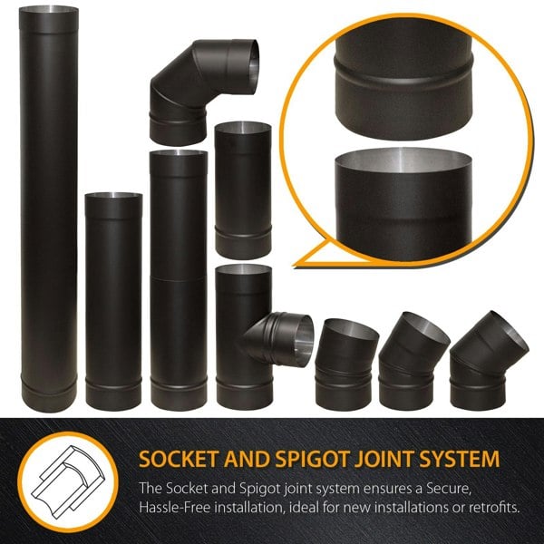  Royal Fire™ Flue Pipe 30 Degree Elbow Bend for 5" inch (125mm)