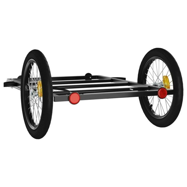 Berkfield Bike Cargo Trailer Black 135x68x37 cm Iron