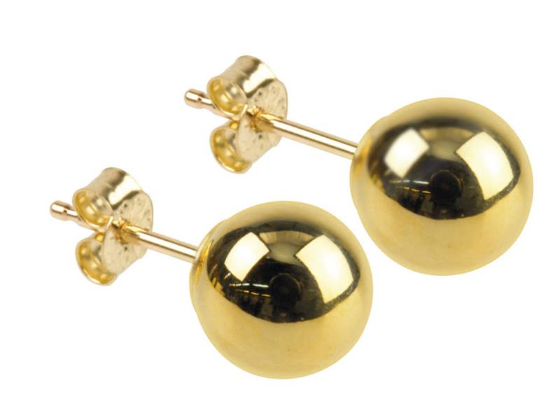 Cooksongold 9ct Yellow Gold Round Stud Earrings, Pair