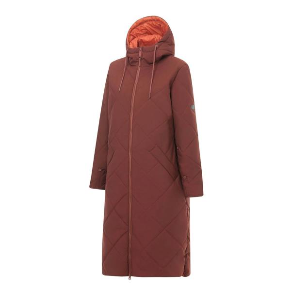 Regatta Womens/Ladies Elryse Quilted Long Length Jacket - Dark Cherry/Brick - 
