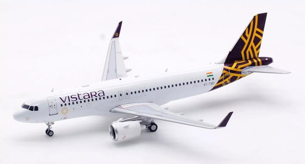 InFlight200 A320-251N Vistara VT-TQD 1:200 Scale Inflight200 IF320UK0124