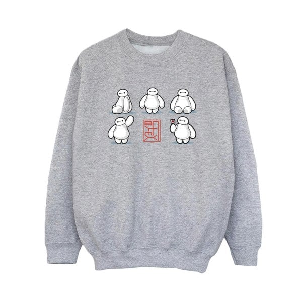 Disney Boys Big Hero 6 Baymax Many Poses Sweatshirt - Sports Grey