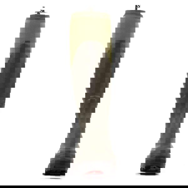 Grisport GriSport Mudmaster Mens/Womens Neoprene Fishing Hunting Farm Wellies Boots, front view of olive green and black waterproof rubber wellington boots with rugged sole