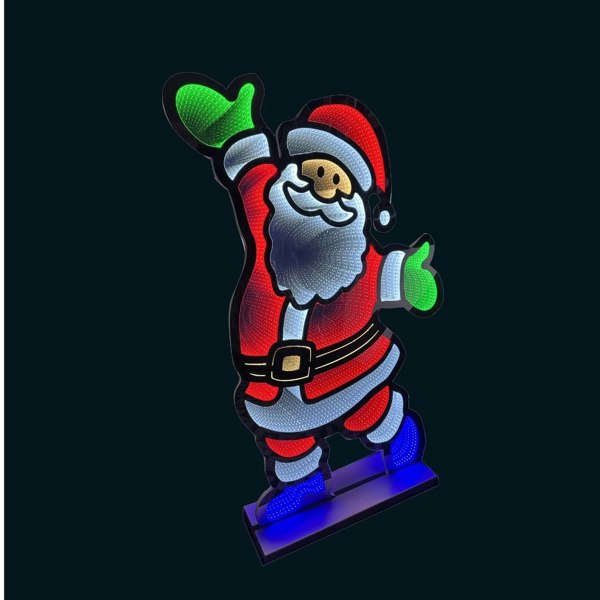 Samuel Alexander 6ft (1.8m) Tall Light up Santa Christmas Infinity Decoration with Multi-Coloured LEDs