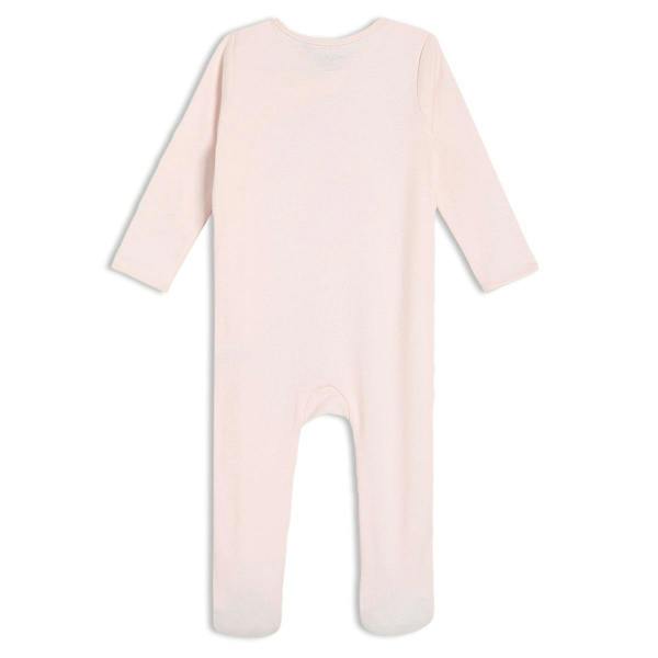 Baby Girls Rabbit Embroidered Sleepsuit, Pink - Minicuddles