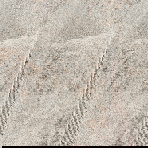 Abstract Design Living Room Rug in Brown has a deep soft