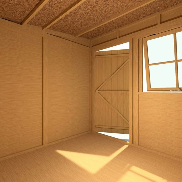 Shire Pent 7x7 12mm interlock Clad wooden Shed - Best Shed