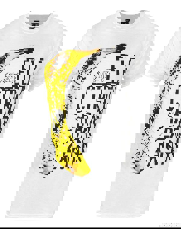 Spinal Tap Mens White Electric Banana Graphic With Logo Short Sleeved T-Shirt