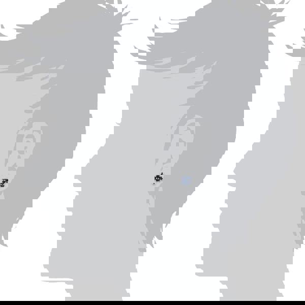 270E014007925-270P016906925 Floral Round Sapphire Flower Cluster Stud Earrings & Pendant Set in 925 Sterling Silver 4