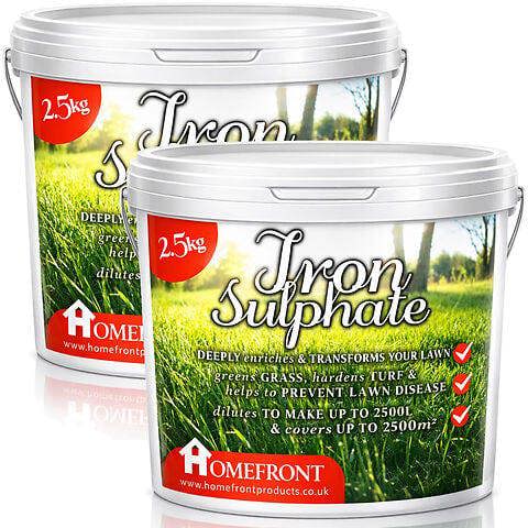 Homefront Iron Sulphate - Makes Grass Greener, Hardens Turf and Prevents Lawn Disease Makes upto 5000L & Covers upto 5000m2 5kg