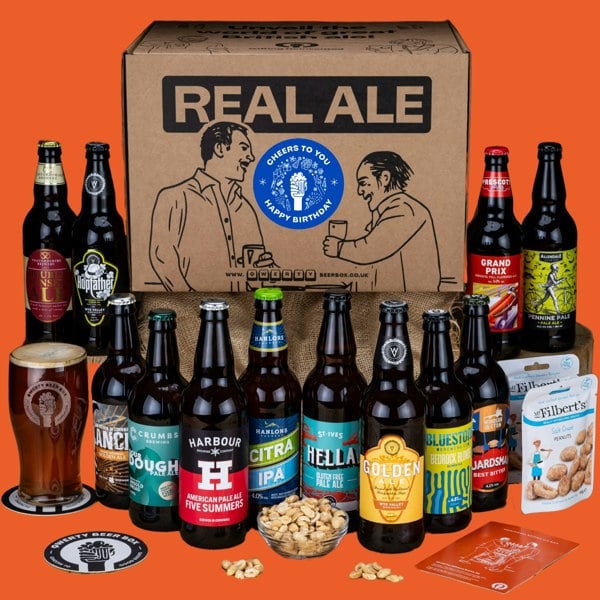 QWERTY Beer Box Traditional British Real Ale Hamper (12 x 500ml Bottles)