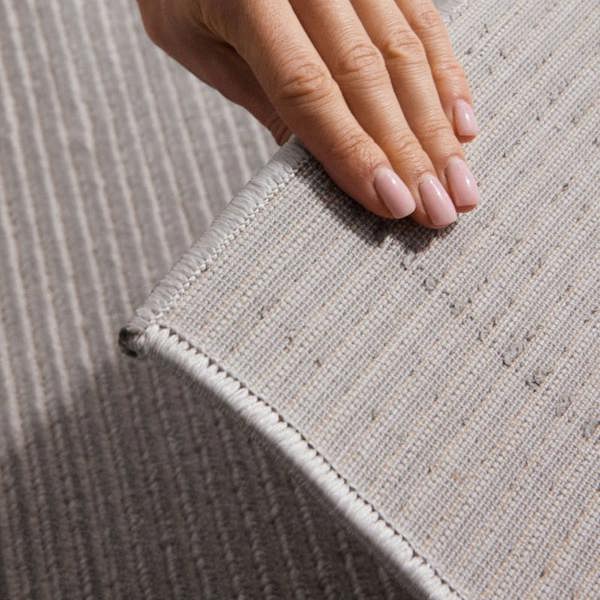 Hanse Home Perles Shortpile Cream Rug Dolomite – Modern Striped