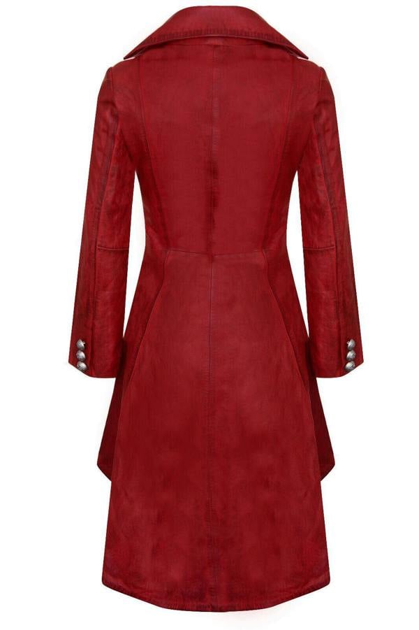 Infinity Leather Womens Gothic Victorian Coat-Accra