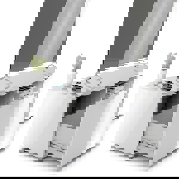 Furniture To Go Match TV Unit 2 Drawers 2 Shelf in White High Gloss