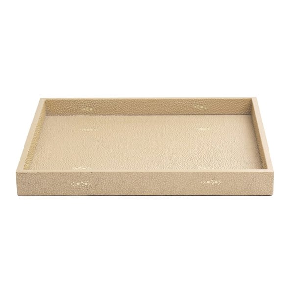 POSH TRADING COMPANY Chelsea Medium Tray - Shagreen Natural