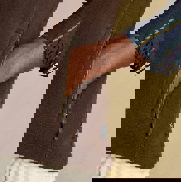 Joules HERITAGE FLEECE Mens Gilet Brown