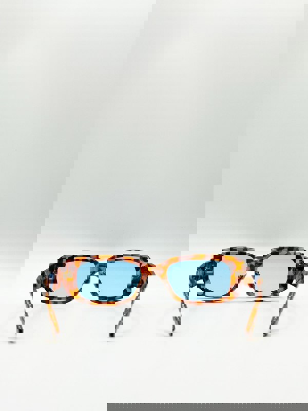 SVNX Rectangle plastic frame sunglasses with coloured lenses