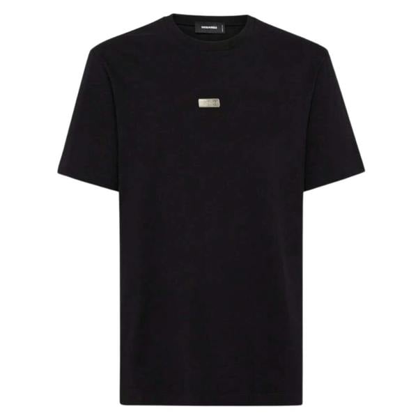 DSquared2 Mens Metal Logo T-Shirt - Black - 