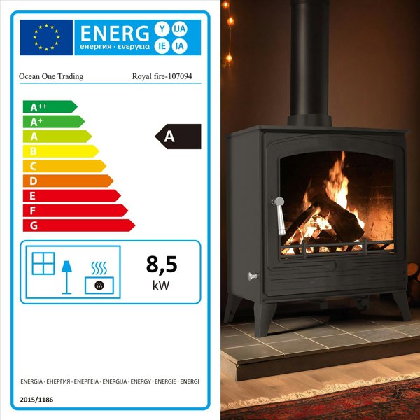 RoyalFire Royal Fire 8.5kW Steel Eco Multifuel Stove