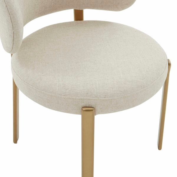 Furniture Edit Margaret Cream Performance Linen Dining Chair