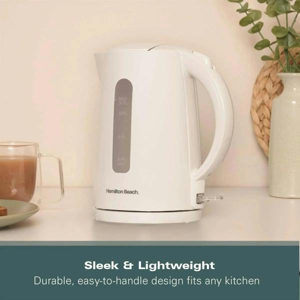 Hamilton Beach Essentials 1.7L Rapid Boil Kettle - White - Hamilton Beach UK