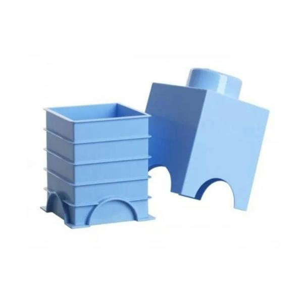 LEGO Square 1-Stud 1.2L Stackable Storage Brick Light Blue