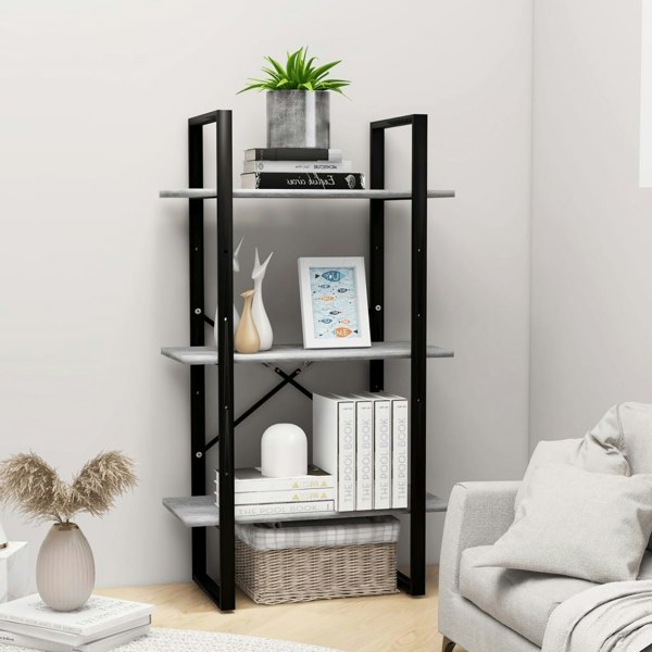 Berkfield Storage Shelf Concrete Grey 60x30x105 cm Engineered Wood