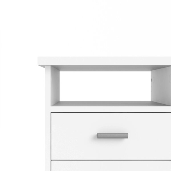 Wyld Haus Billabong White Wooden 4 Drawer Office Desk
