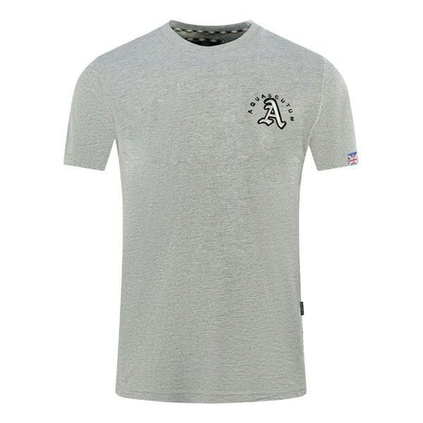 Aquascutum London Embroidered A Logo T-Shirt - Grey